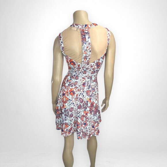 ASTR Medium Sleeveless Floral Skater Dress Summer Casual - Picture 3 of 8